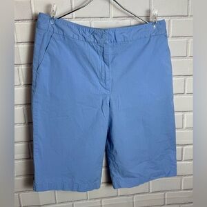 CLASSIC ELEMENTS women Blue Bermuda Shorts with Flat Front Design/size 12